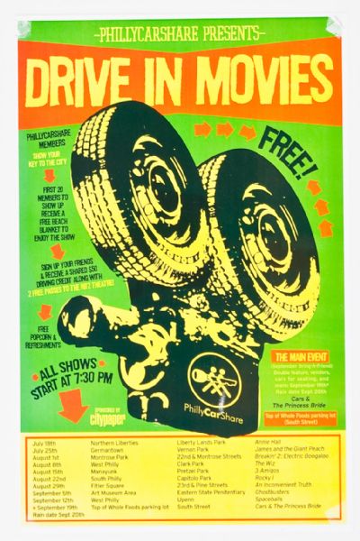 Phillycarshare Drive In Movies Original Poster